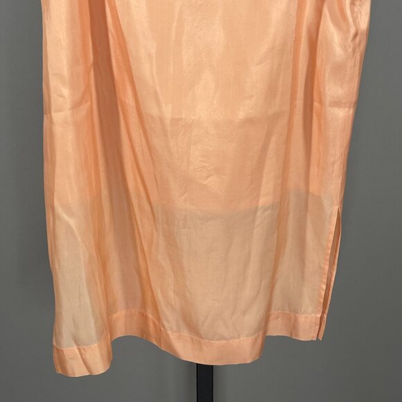 NEW J Crew Collection Skirt Womens 8 orange silk straight midi preppy colorful - Picture 3 of 10